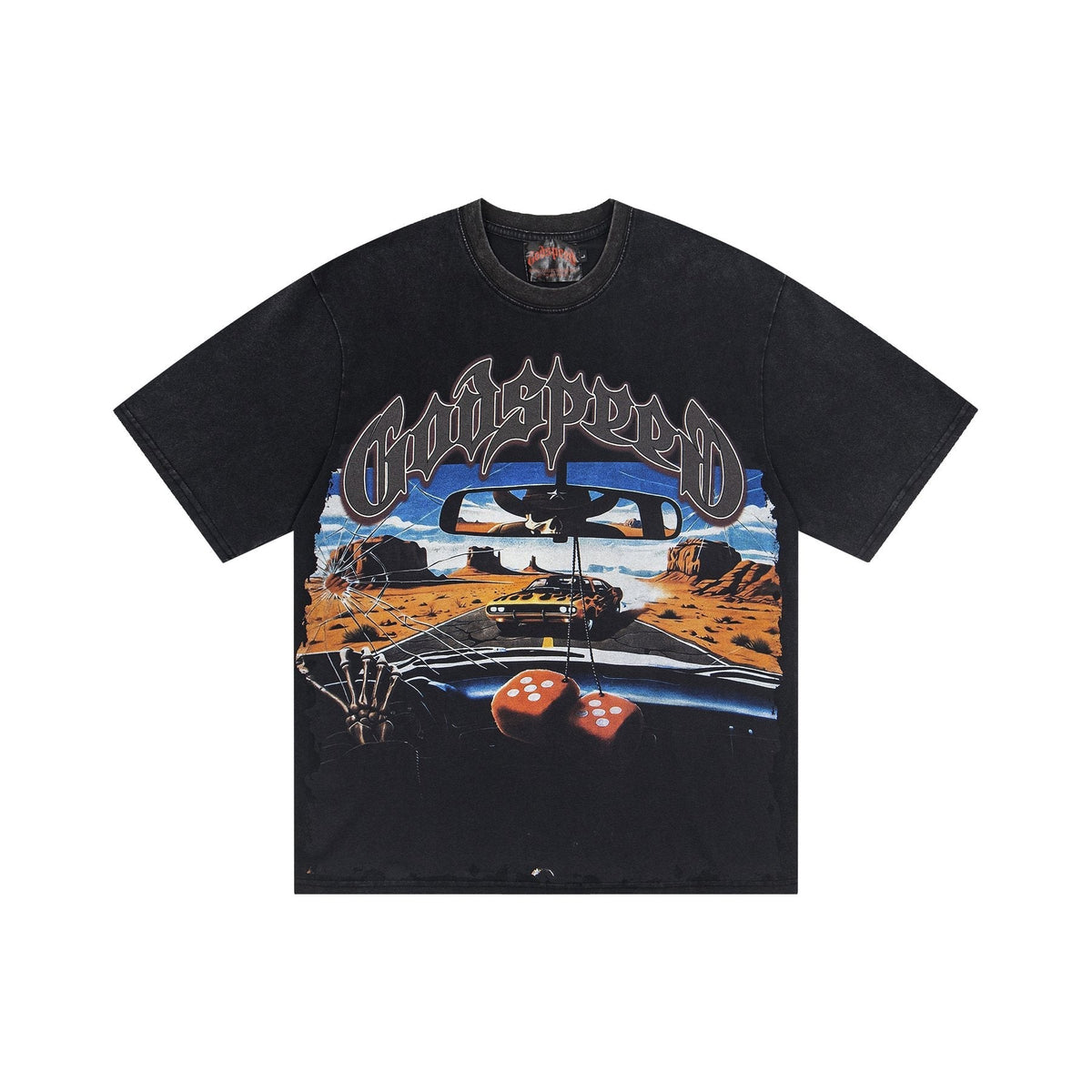 Godspeed Car & Dice Graphic T-Shirt