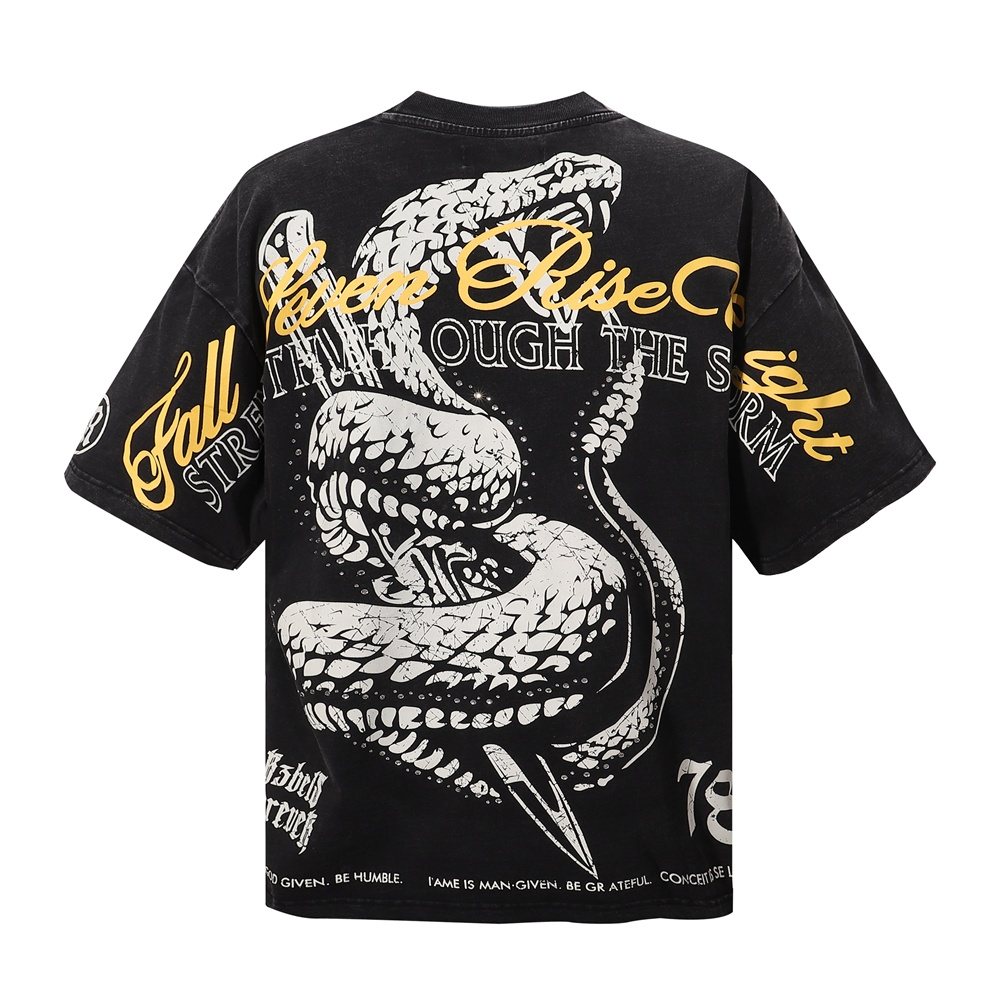 R3BEL Strength Through the Storm Snake Graphic T-Shirt