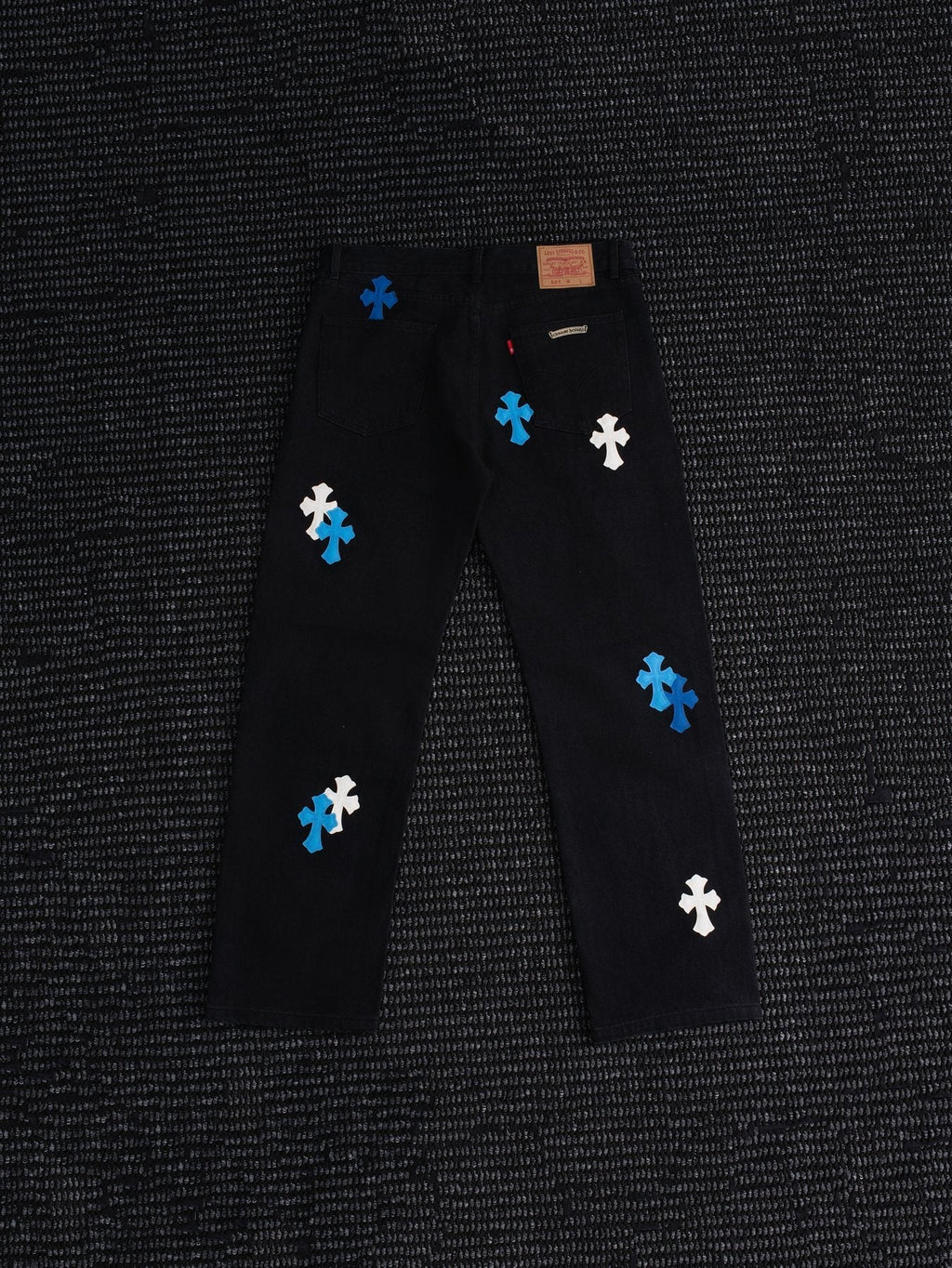 Chrome Hearts Cross Patch Black Jeans