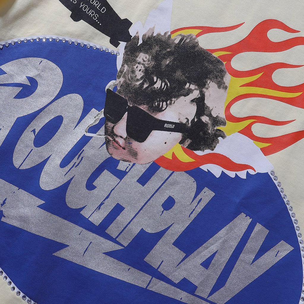 Rough Play SoulBoy Rhinestone Graphic Long-Sleeve T-Shirt