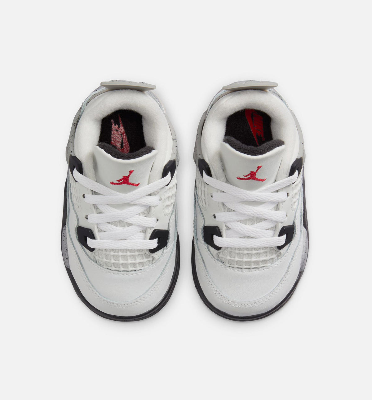 Air Jordan 4 Retro White Cement Baby & Toddler Sneakers - Summit White / Fire Red / Cement Grey / Black