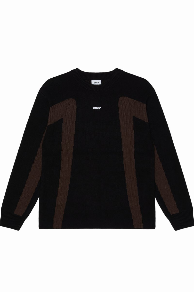 OBEY BRANN SWEATER Digital Black