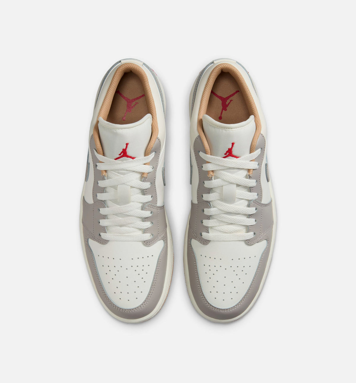 Air Jordan 1 Low Men's – Sail/Fire Red/College Grey/Hemp