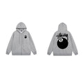 Stussy Hoodie Zip-Up Cardigan Fleece Hooded Sweater