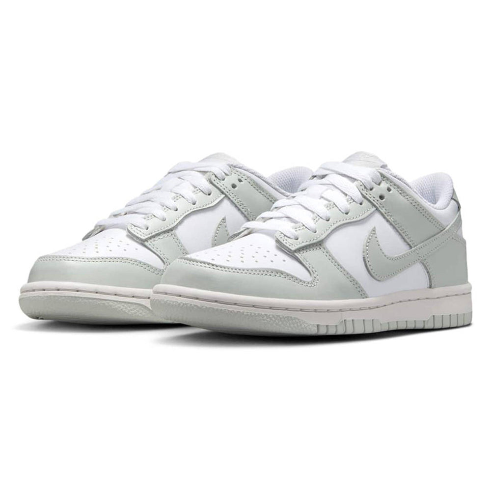 Big Kid's Nike Dunk Low White/Light Silver-Photon Dust (FB9109 124)
