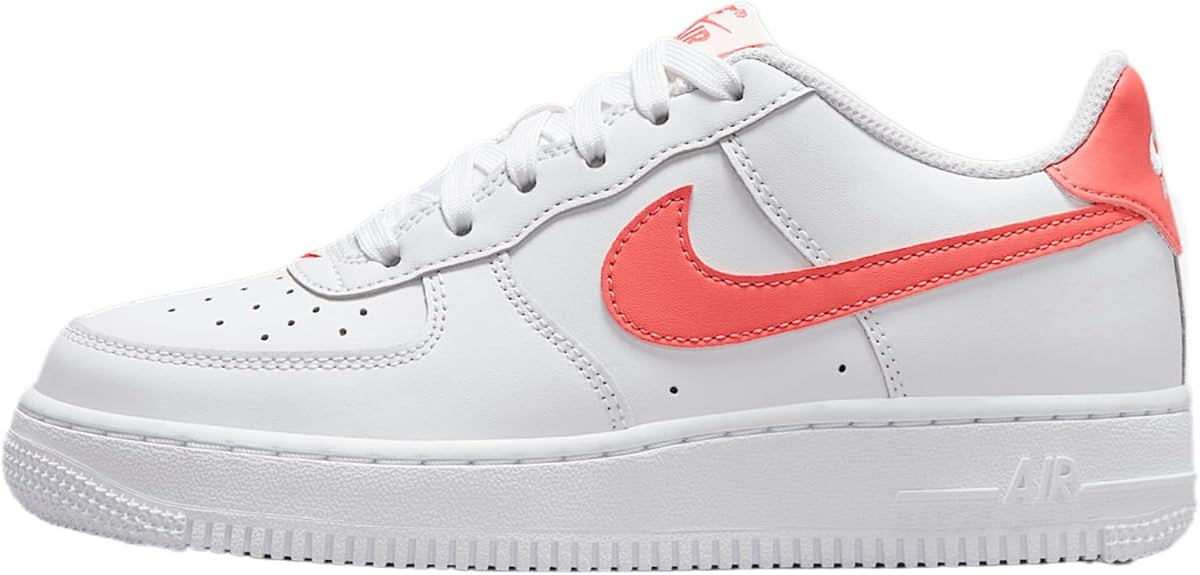 Big Kid's Nike Air Force 1 White/Magic Ember (FV5948 117)
