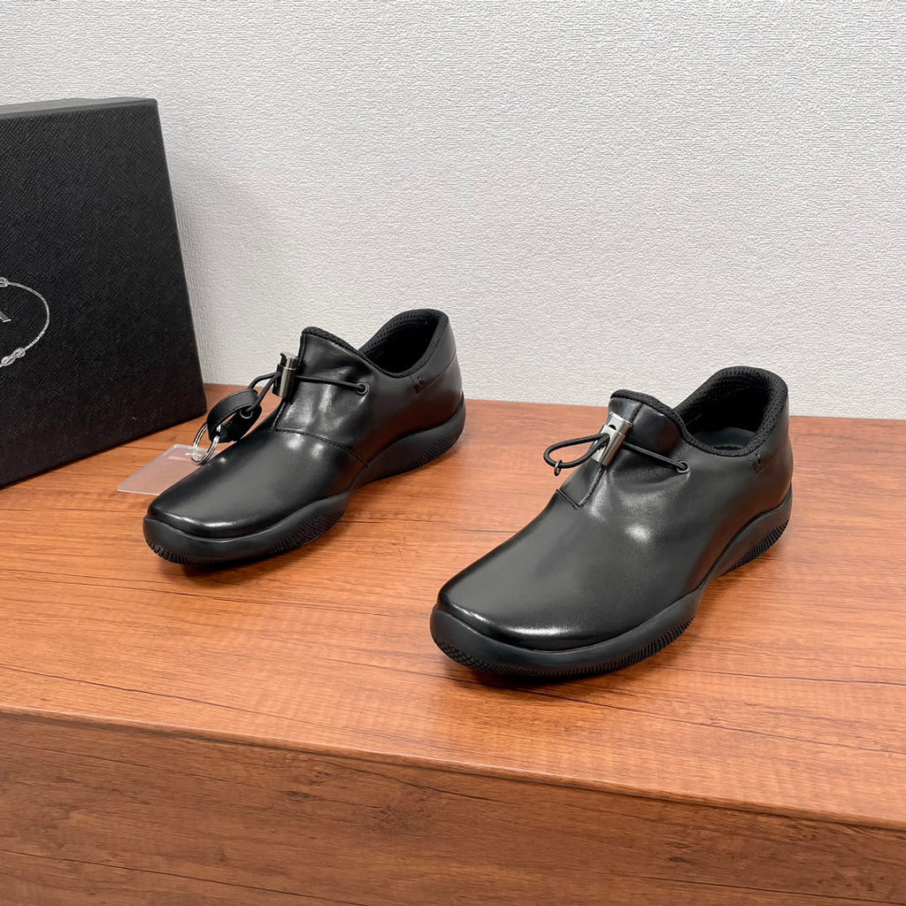 Prada Toblach Leather Casual Sneakers