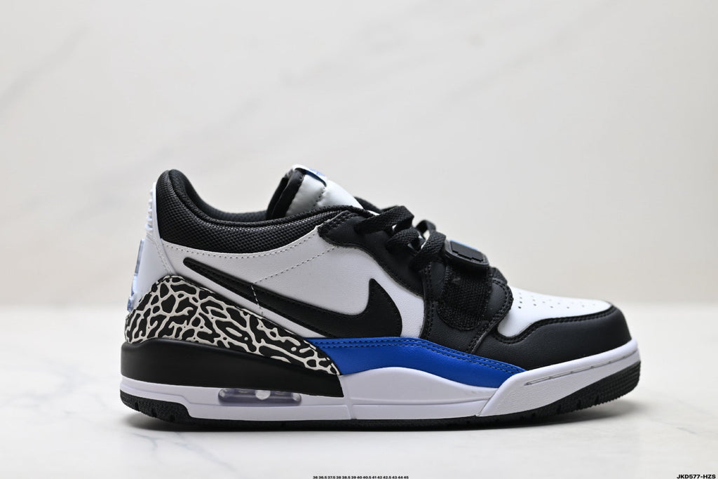 Jordan Legacy 312 Low Black White Royal Blue Sneakers