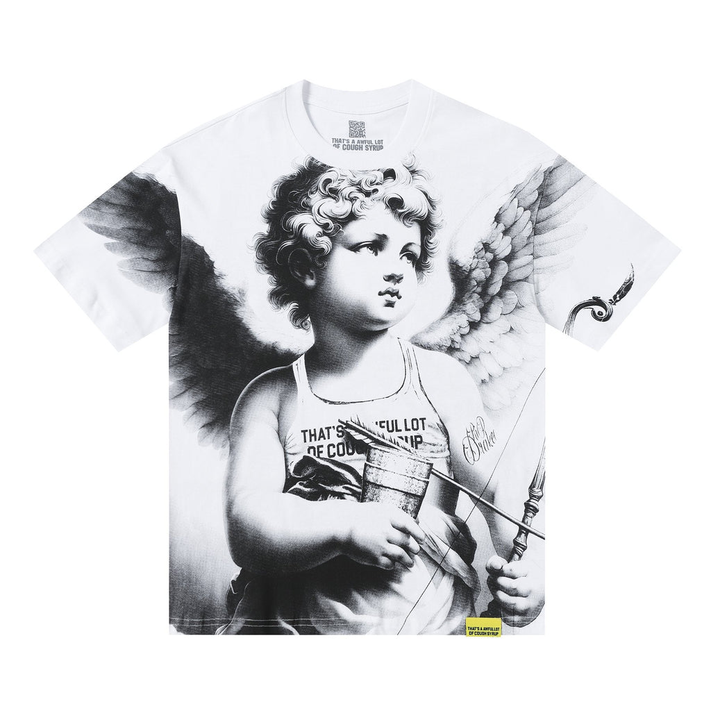 THAT'S A AWFUL LOT OF COUGH SYRUP Angel Gothic Text Graphic T-Shirt