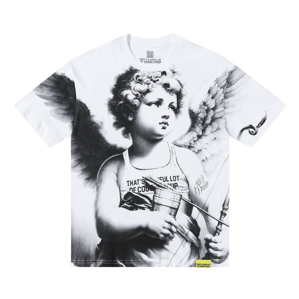 THAT'S A AWFUL LOT OF COUGH SYRUP Angel Gothic Text Graphic T-Shirt
