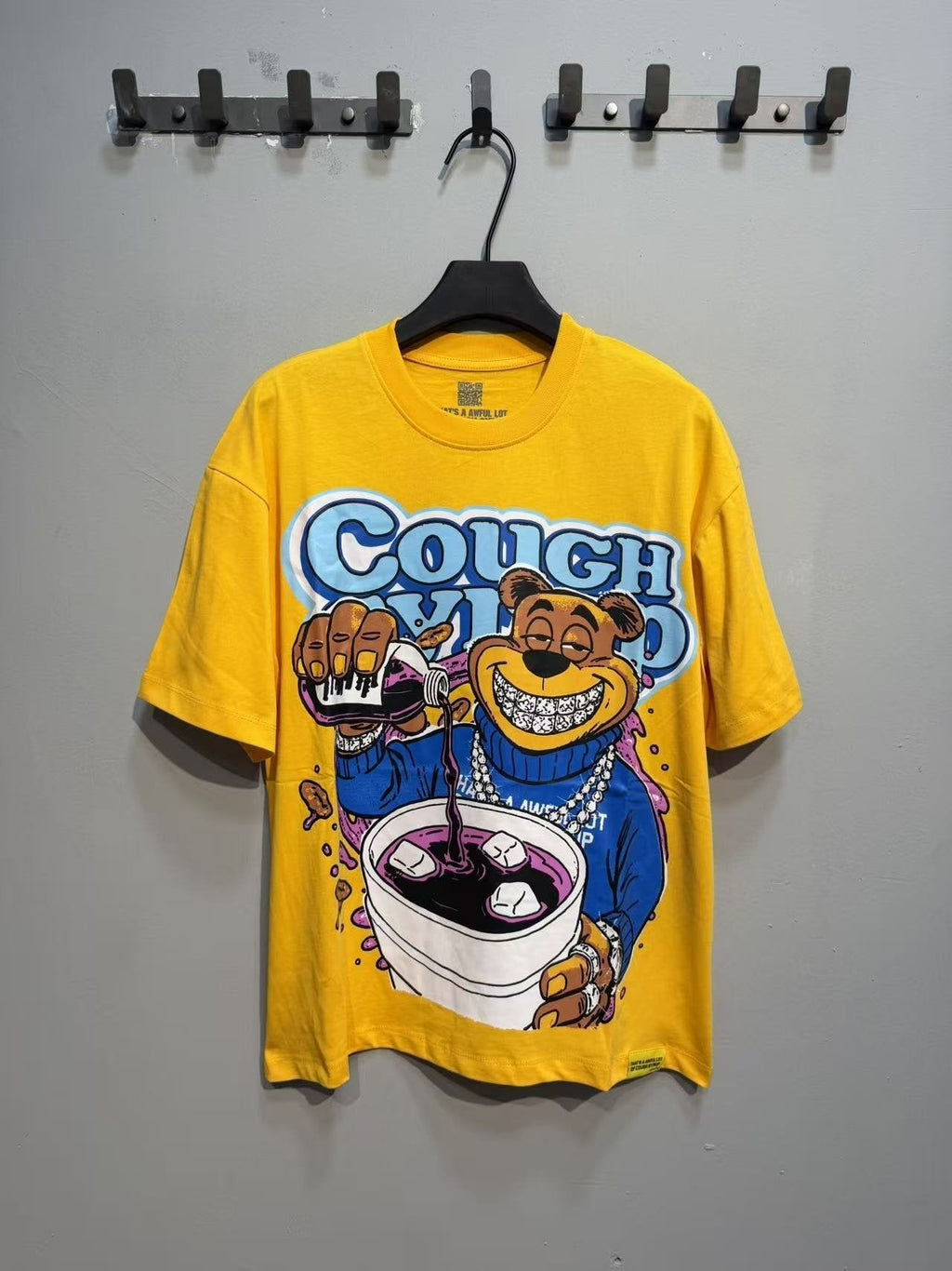 THAT'S A AWFUL LOT OF COUGH SYRUP Cartoon Graphic T-Shirt