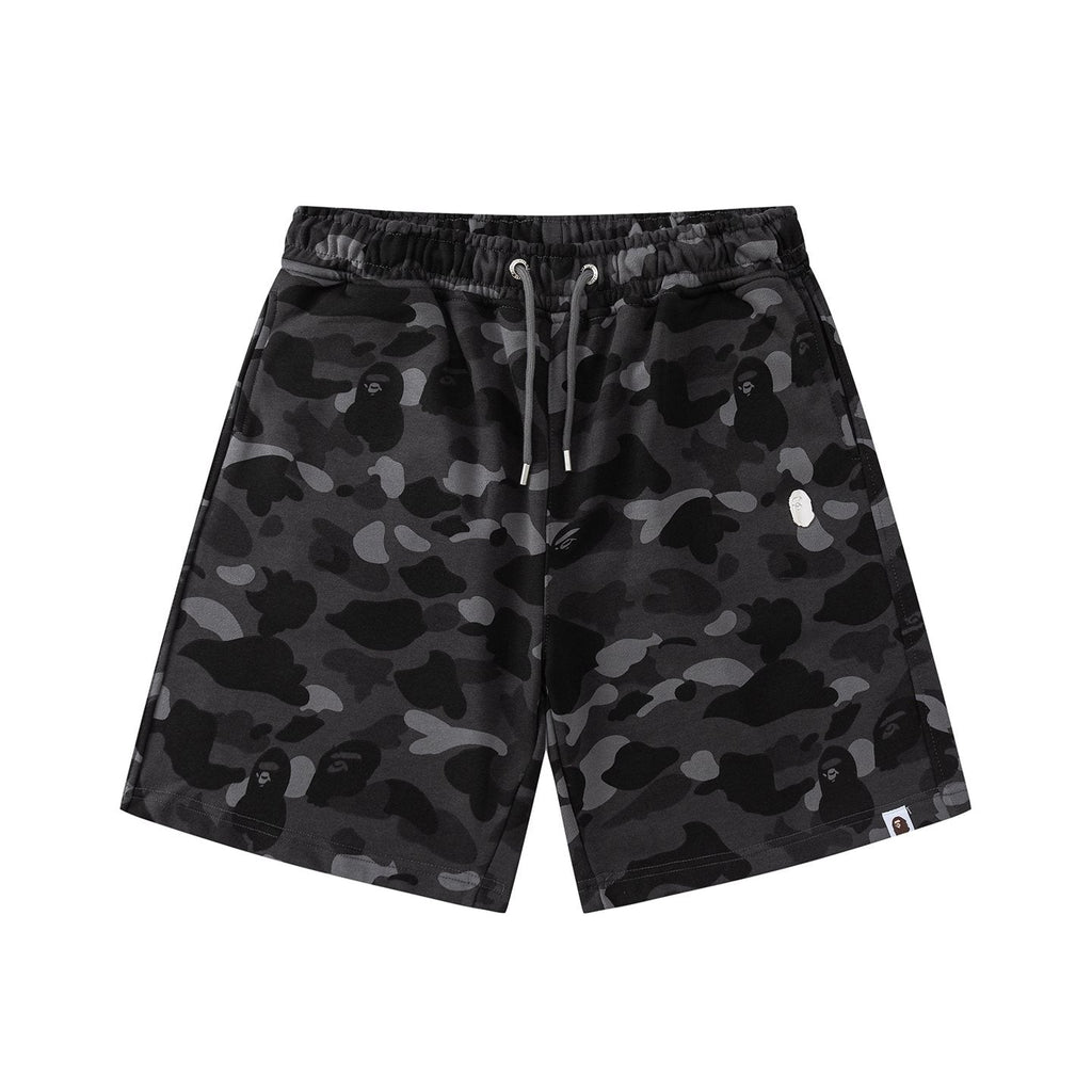 BAPE Camouflage Ape-Head Graphic Shorts