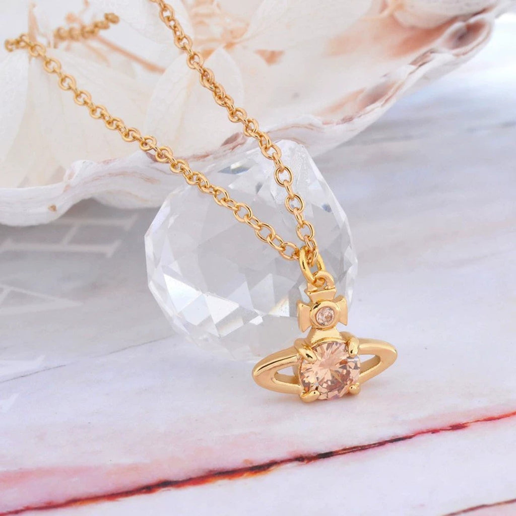 Vivienne Westwood Style Crystal Orb Choker Necklace