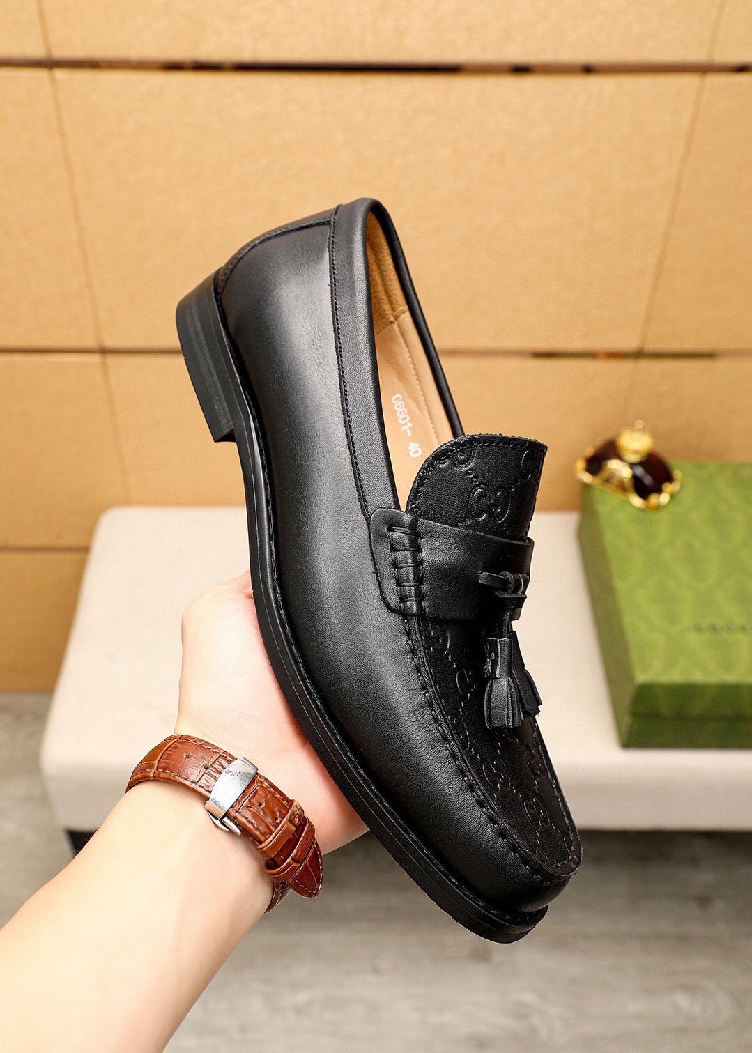 Gucci Black Tassel Loafers