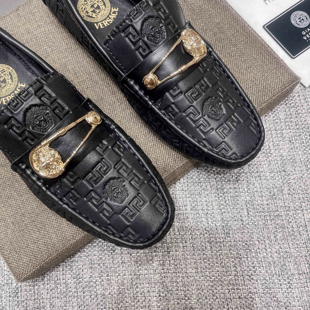 Versace Men's Embossed Medallion Loafers