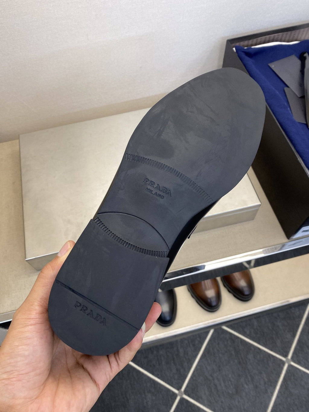 Prada Black Leather Loafers