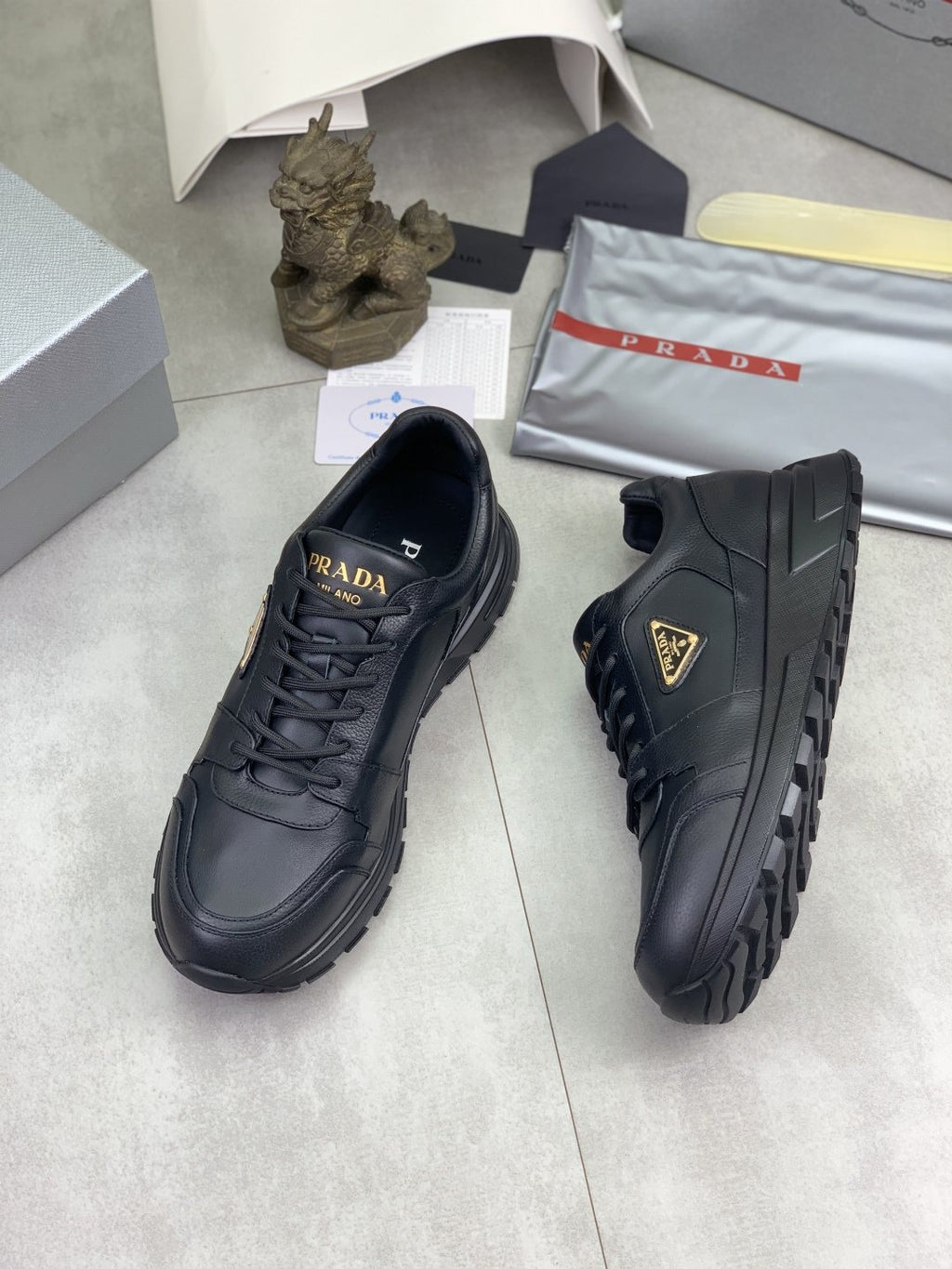 Prada Black Lug Sole Sneakers