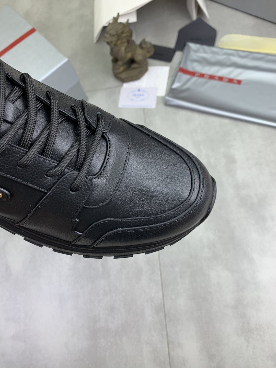 Prada Black Lug Sole Sneakers