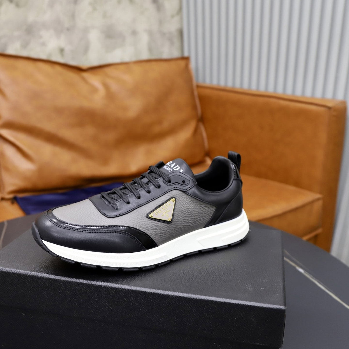 Prada Men's Paneled Lace-Up Sneakers