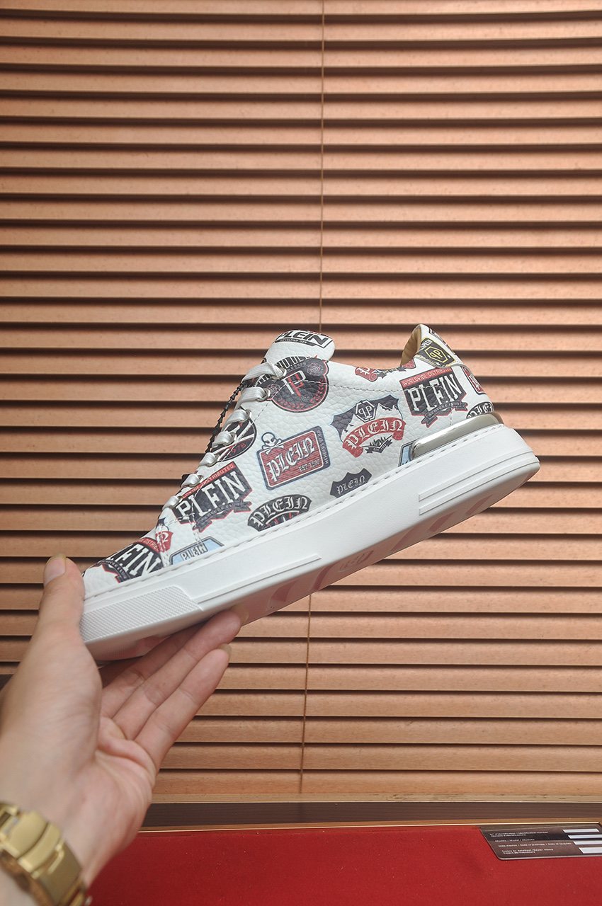 Philipp Plein Graphic Print Low-Top Sneakers - Rubber Sole