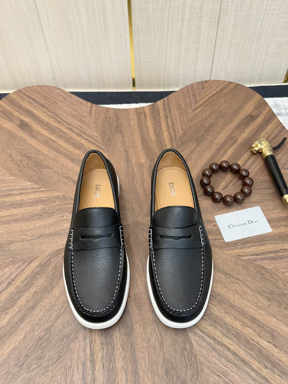Dior Men's Contrast-Sole Slip-On Loafers - Leather Lining
