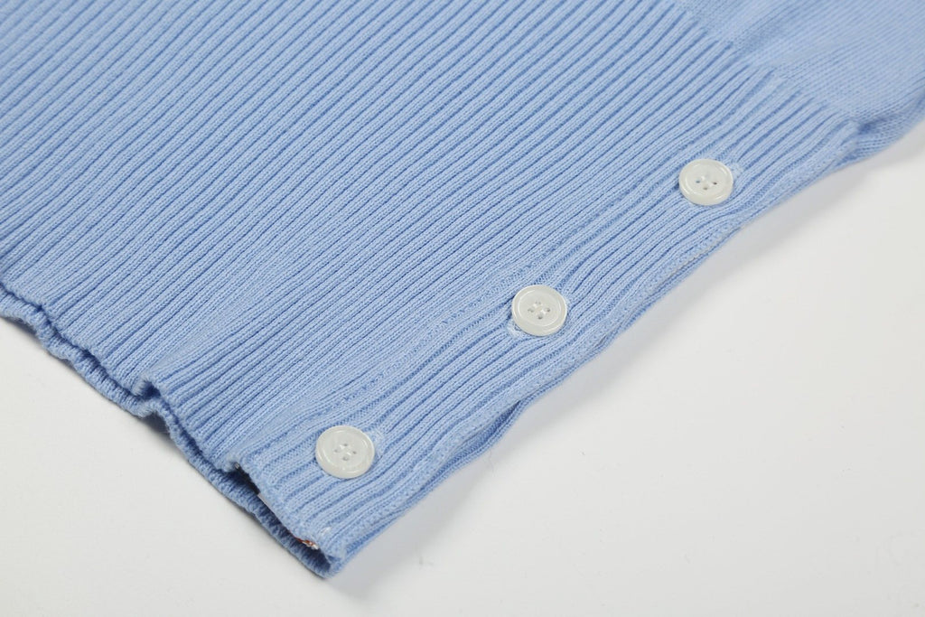 Thom Browne Dog Motif Knit Polo Shirt