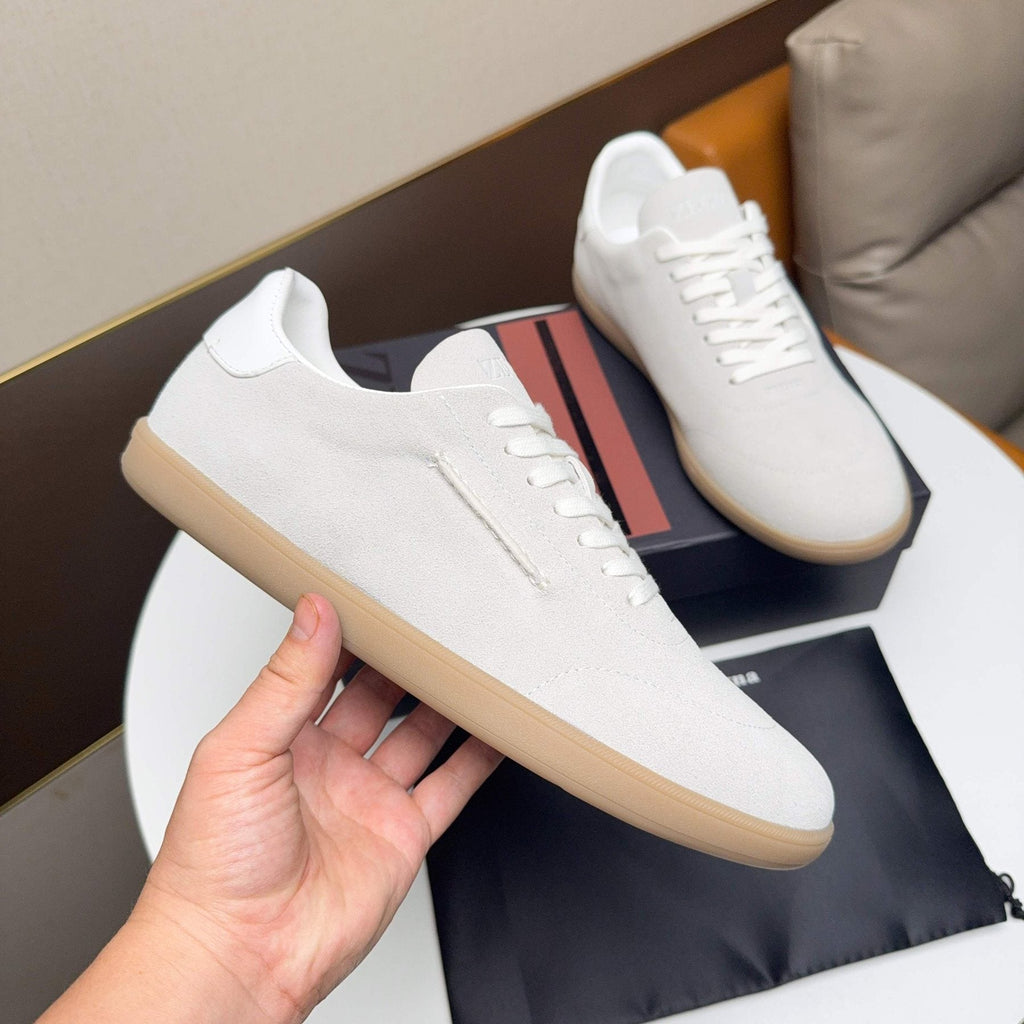 Zegna Suede Low-Top Sneakers