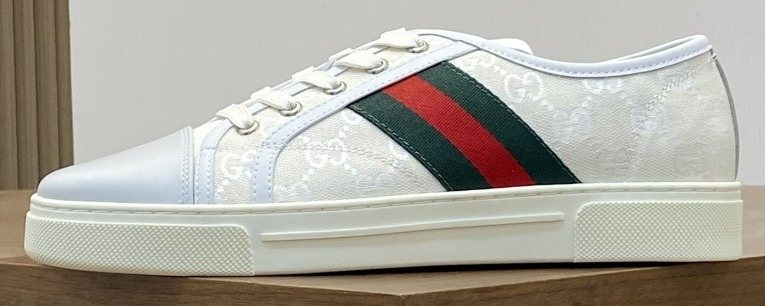 Gucci Green-Red Stripe Low-Top Sneakers
