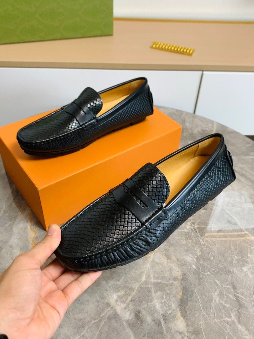 Louis Vuitton Textured Penny Loafers