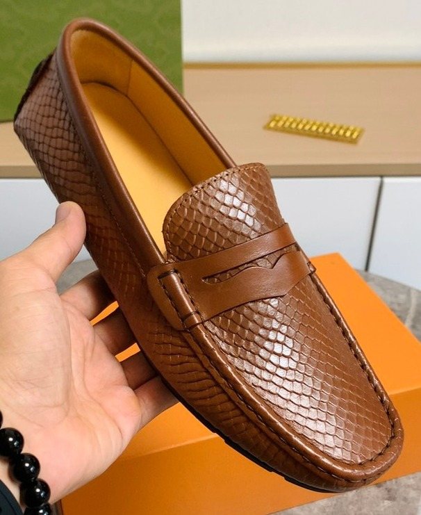 Louis Vuitton Textured Penny Loafers