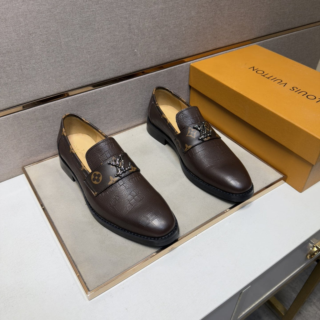 Louis Vuitton Men's Patterned-Strap Loafers