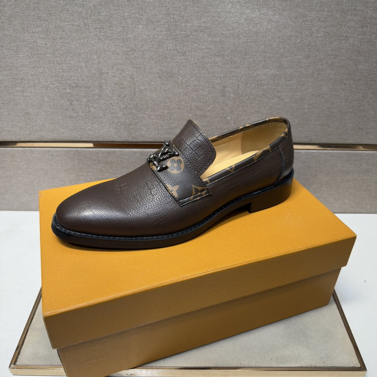 Louis Vuitton Men's Patterned-Strap Loafers