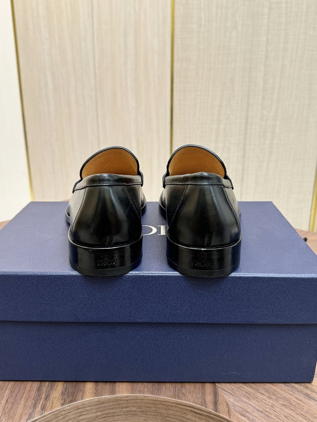 Dior Textured Leather Loafers - Black and Dark Gray