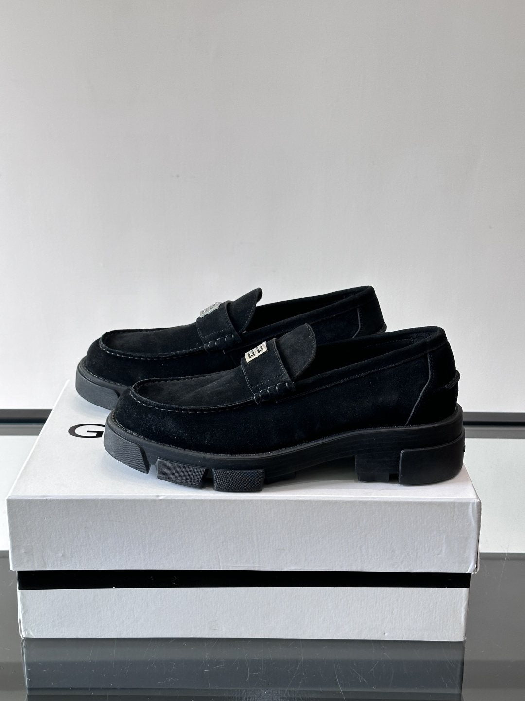 Givenchy Men's Suede Lug-Sole Loafers