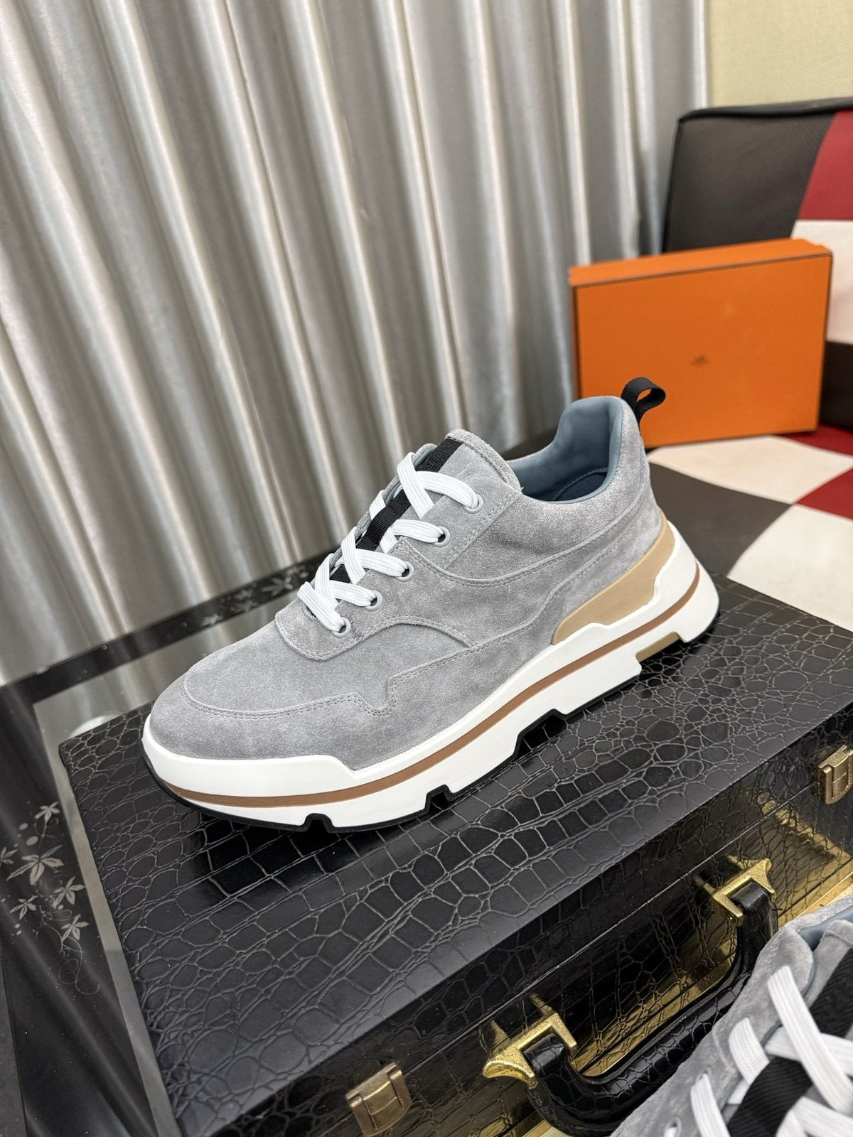 Hermès Layered-Sole Casual Sneakers
