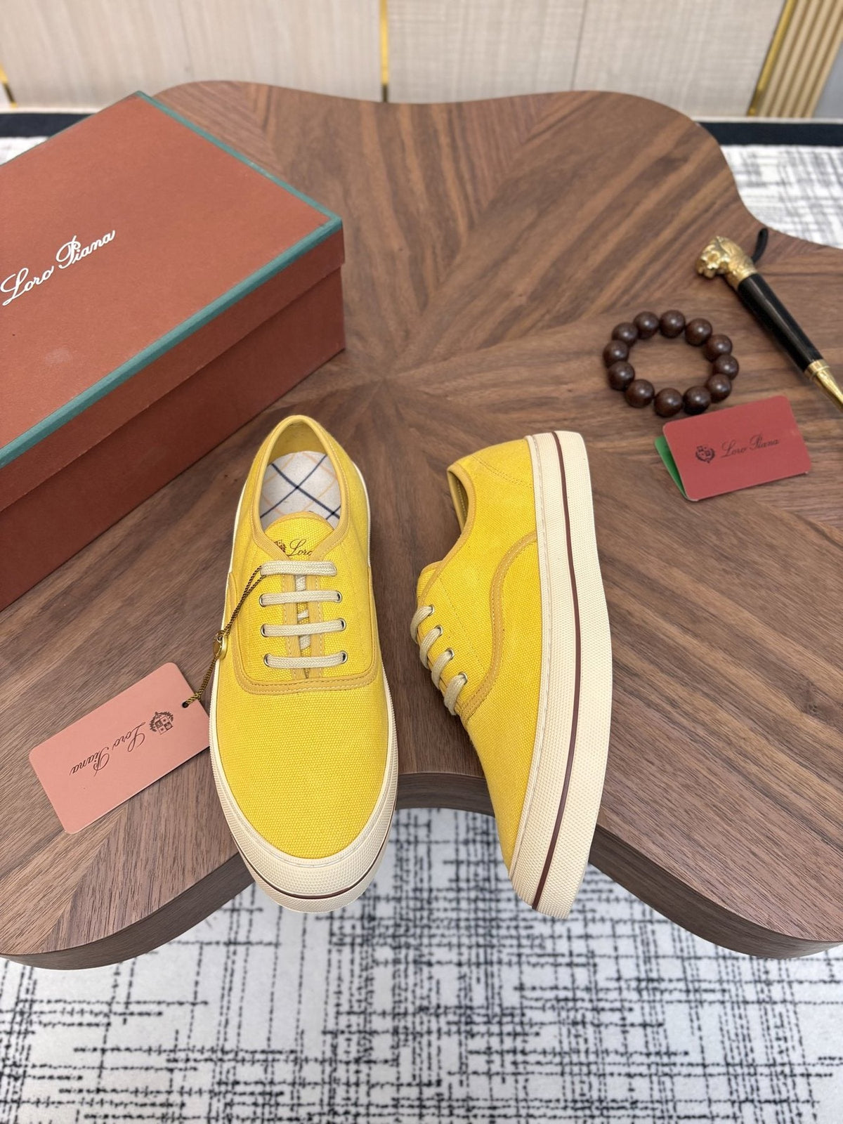 Loro Piana Low-Top Canvas Sneakers