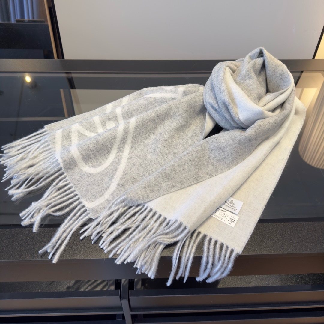 Vivienne Westwood Orb Fringed Scarf