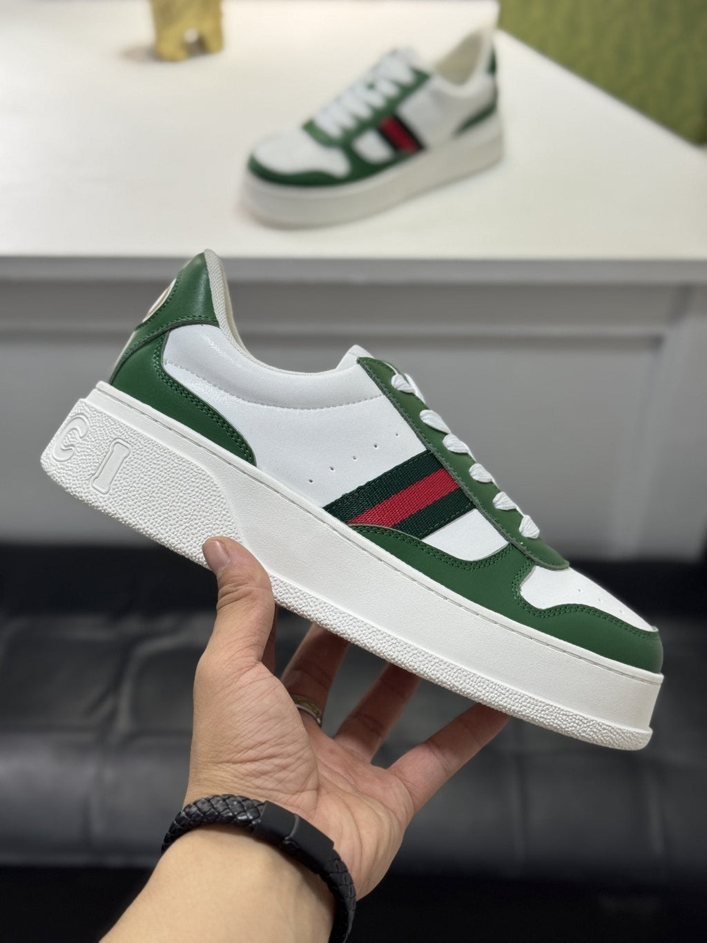Gucci Web Stripe Low-Top Sneakers