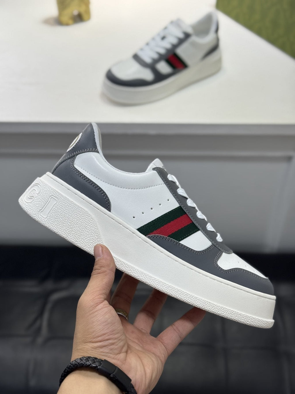 Gucci Web Stripe Low-Top Sneakers