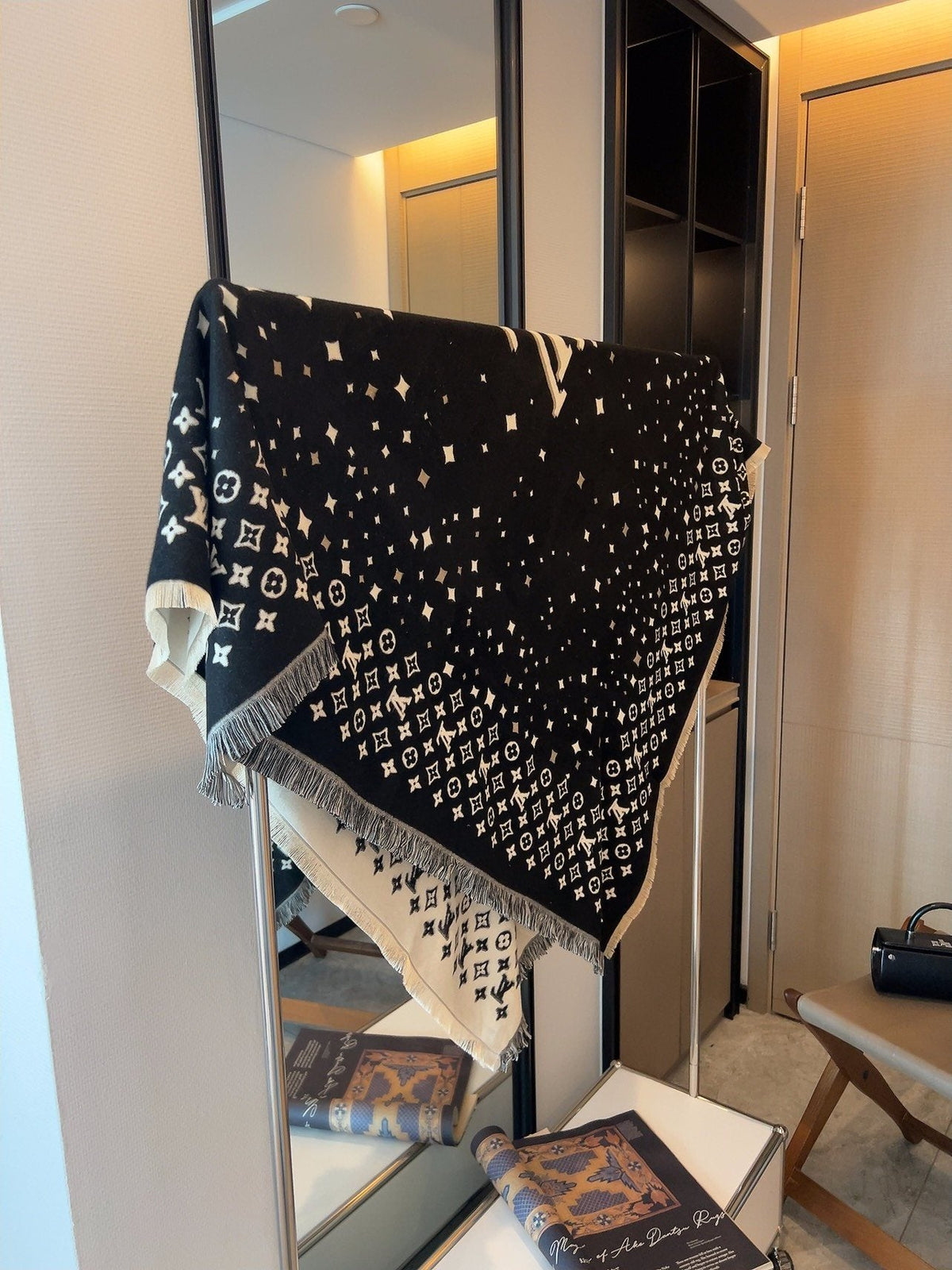 Louis Vuitton Starry Monogram Fringed Wrap