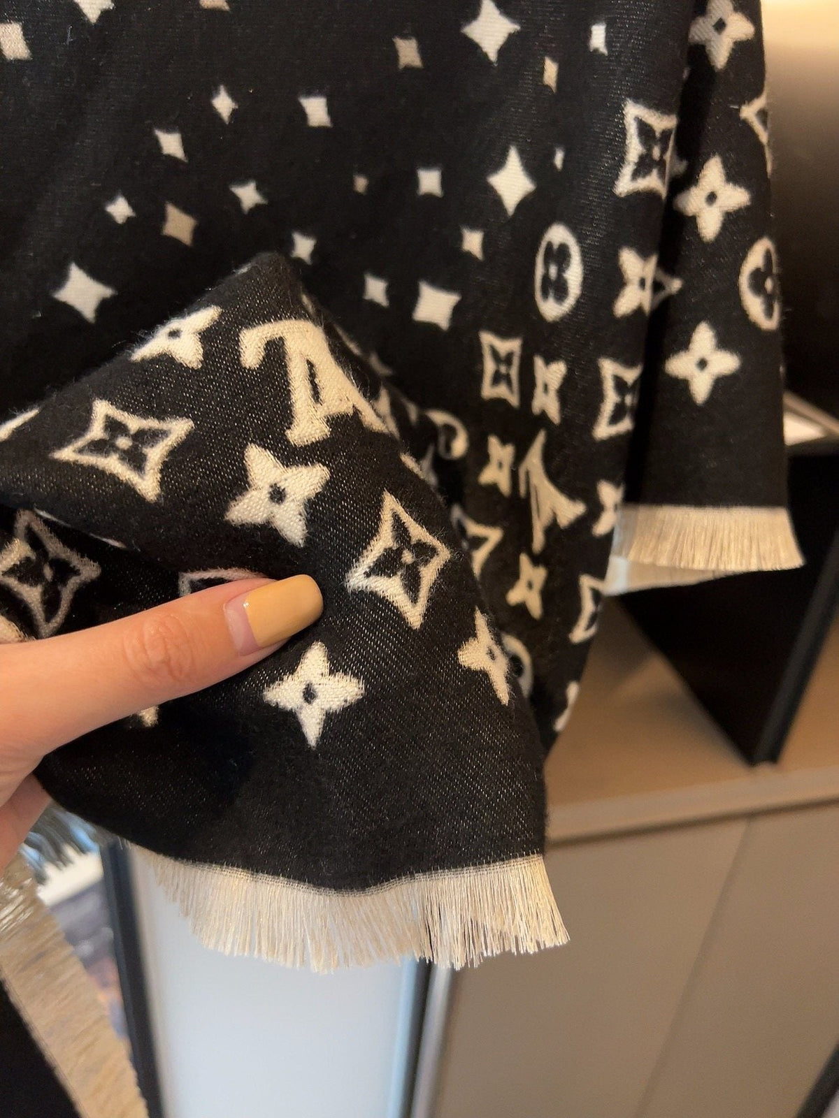 Louis Vuitton Starry Monogram Fringed Wrap