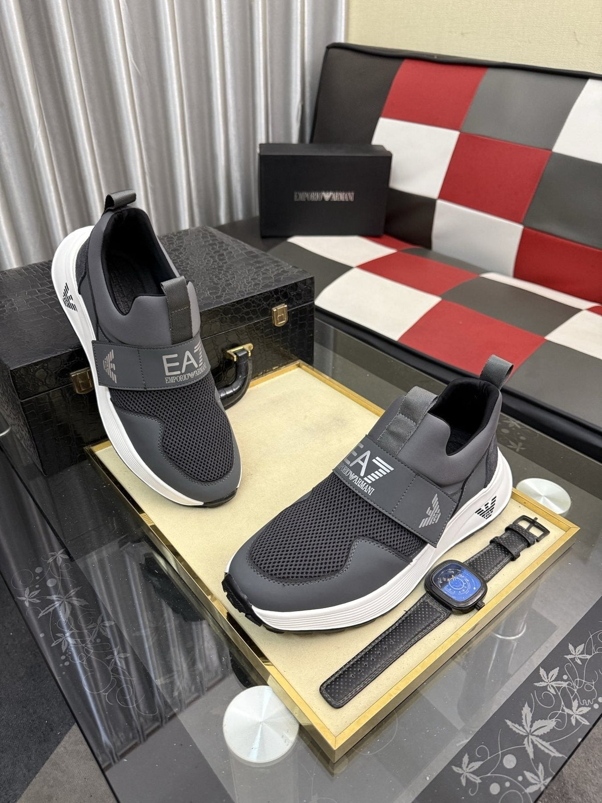 Armani EA7 Mesh Slip-On Sneakers
