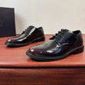 Prada Men's Burnished Brogue Derby Shoes