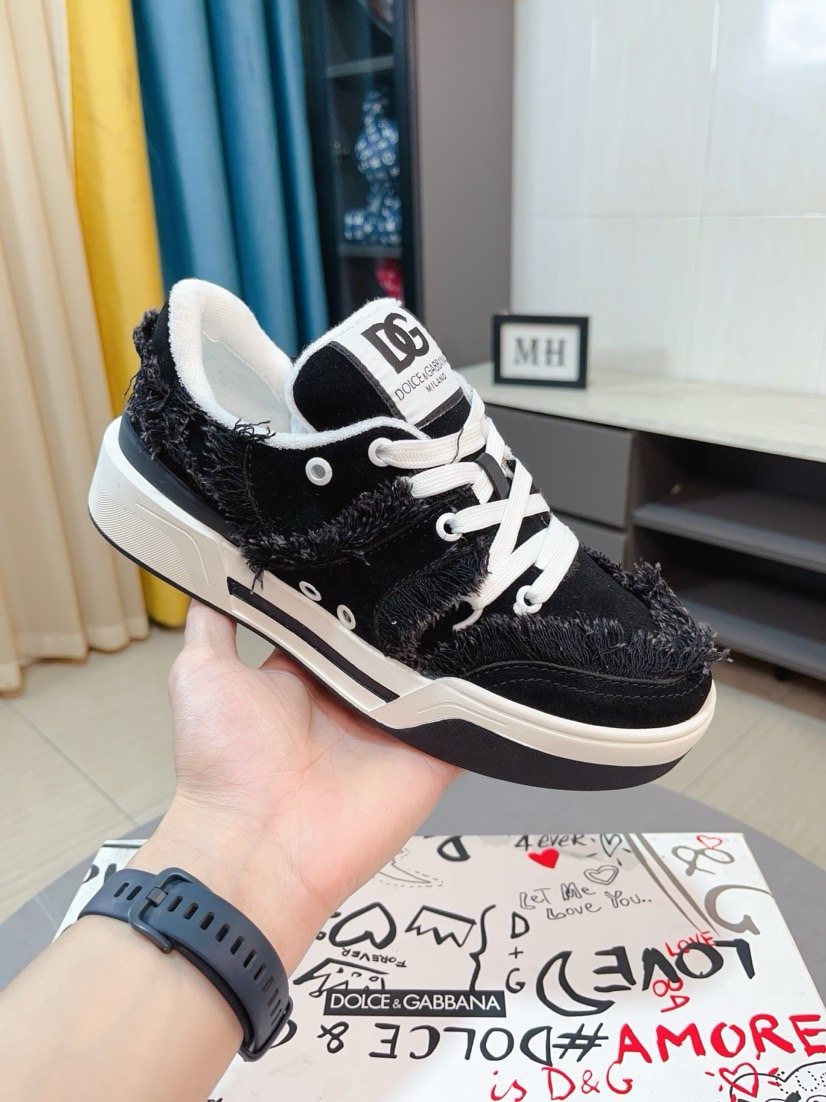 Dolce & Gabbana Contrast-Trim Low-Top Sneakers