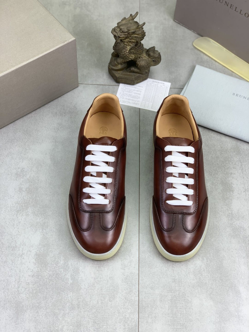 Brunello Cucinelli Leather Low-Top Sneakers