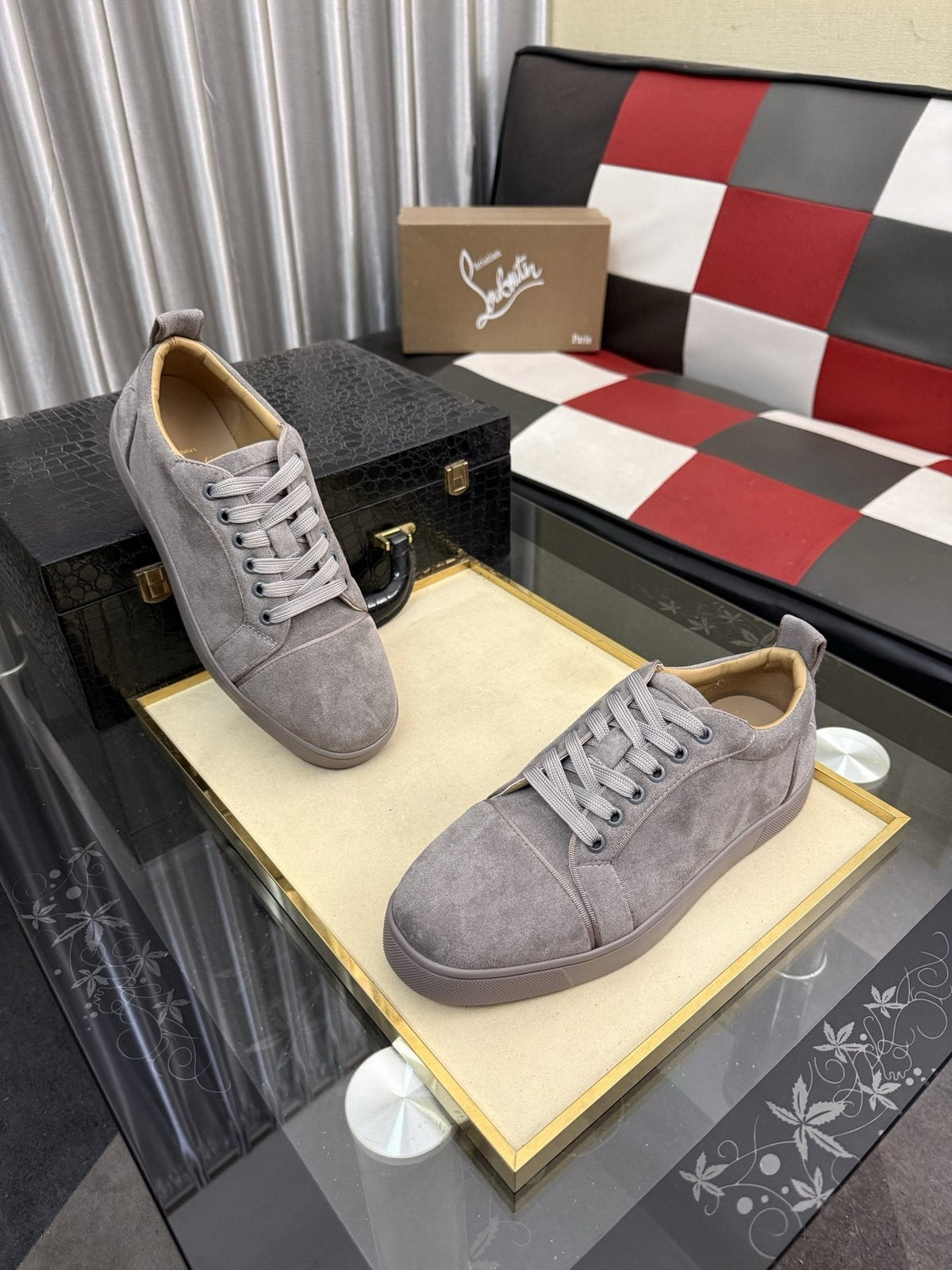 Christian Louboutin Low-Top Lace-Up Sneakers