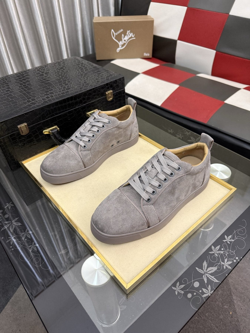 Christian Louboutin Low-Top Lace-Up Sneakers