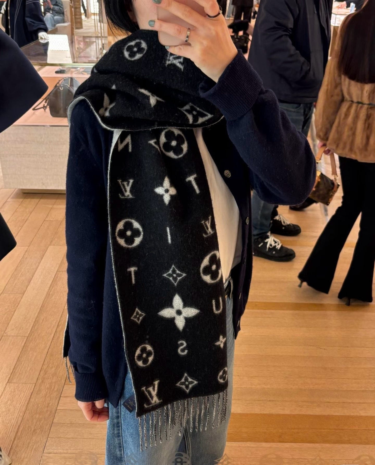Louis Vuitton Reversible Monogram Wool Scarf