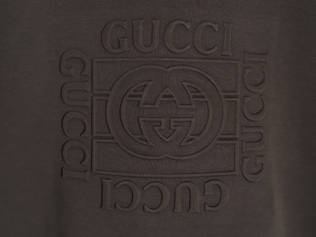 Gucci Interlocking G and Lettering Crewneck Sweatshirt - Dark Charcoal
