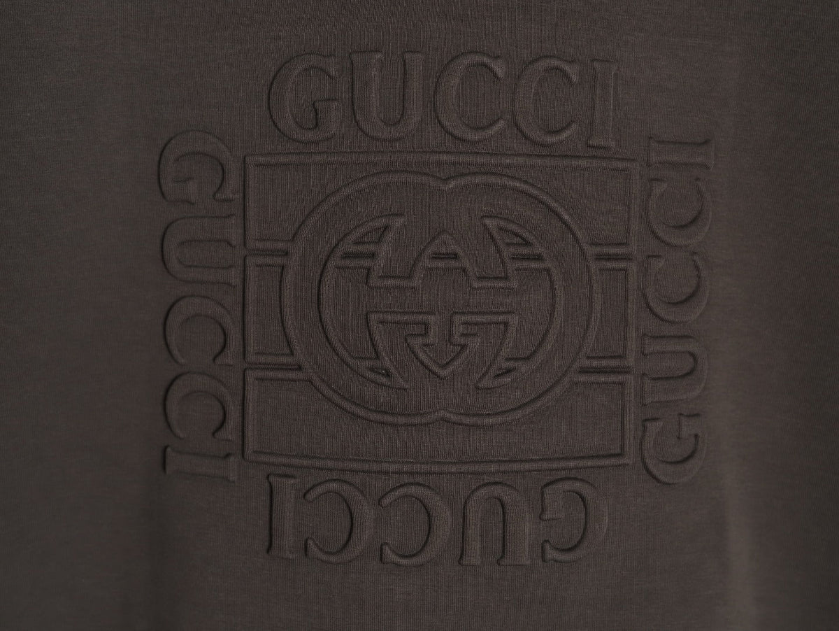 Gucci Interlocking G and Lettering Crewneck Sweatshirt - Dark Charcoal